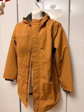 Old Navy Kids Hooded Parka Jacket in Mustard Brown